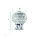 preview thumbnail 3 of 7, Crystal Glass Cabinet Knob Pulls 10 Pcs with Chrome Base Diamond Cutting 1.5" H x 1" W Handles Renovators Supply