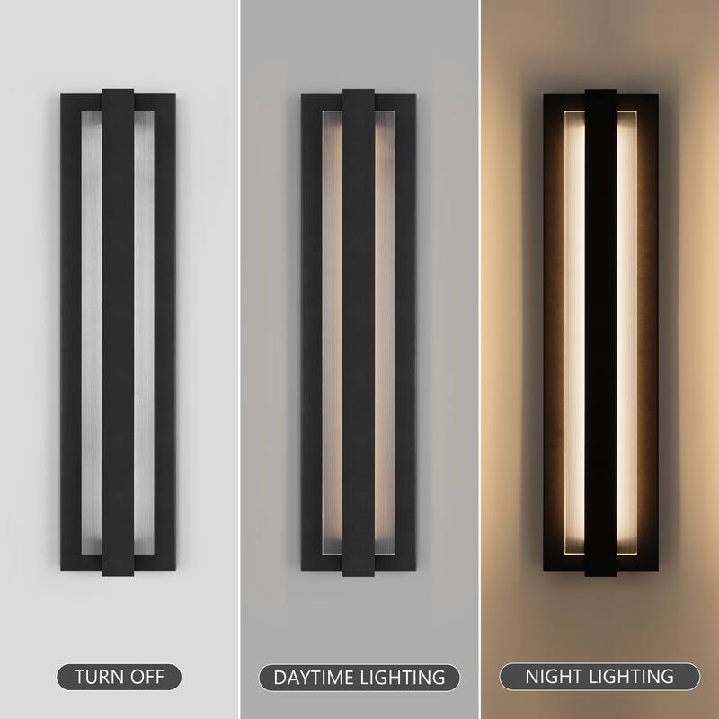 Modern Outdoor Wall Lights Exterior Lighting Fixtures With Glass Shade