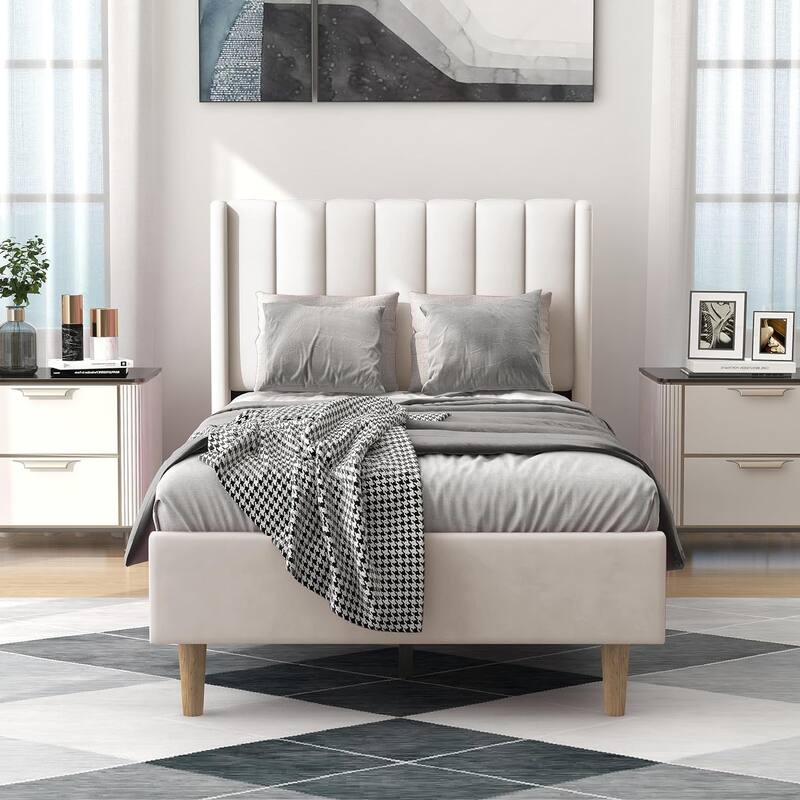 Alazyhome Upholstered Platform Bed Frame