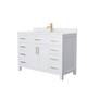 Option White, Gold Trim, White Cultured Marble Top