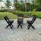 preview thumbnail 4 of 130, Riverstone Fully Assembled All-Weather Recycled HDPE Outdoor Folding Bistro table