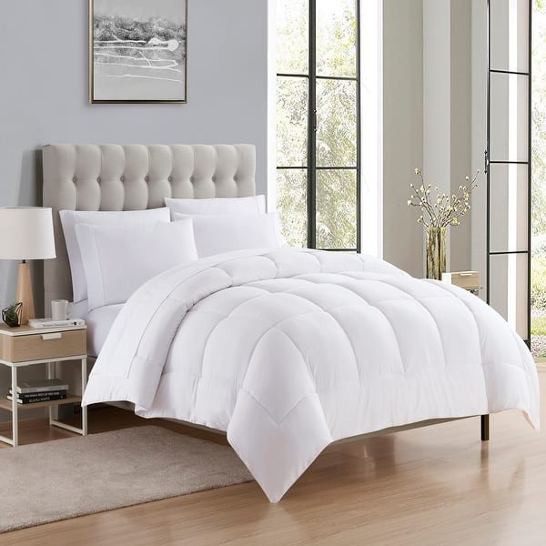 slide 2 of 76, Sweet Home Collection All Season Bed in A Bag Solid Color Comforter & Sheet Set Ultra Soft Bedding White - California King