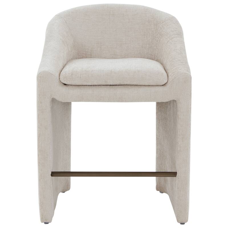 SAFAVIEH Couture Kagan Chenille 27-inch Counter Stool - 26"W x 24"D x 35"H