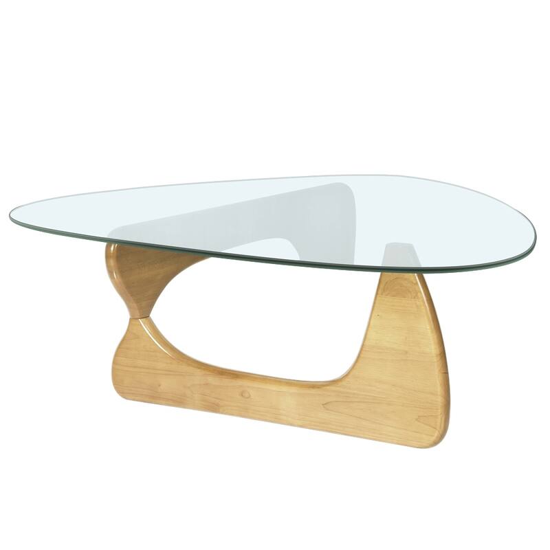 Modern Triangle coffee table，0.47inches thickened tempered glass