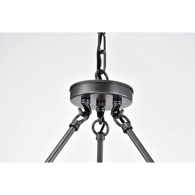 Nate Wood Grain+Smith Iron 24-Light 47-Inch Round Wagon Wheel Chandelier