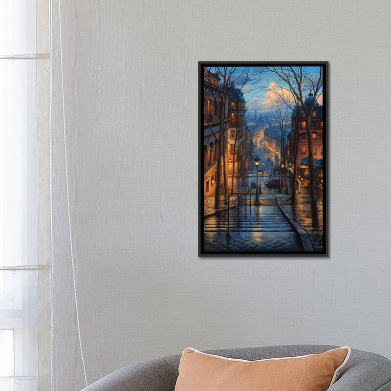 iCanvas "Montmartre Spring" by Evgeny Lushpin Framed Canvas Print
