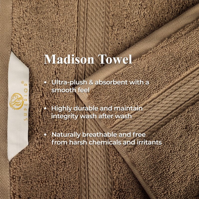 Superior Luxury Egyptian Cotton Bath Towel Set of 4 Ultra Plush, Heavyweight, Absorbent Spa & Hotel Quality Bath Towels Set