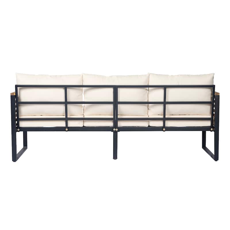 Christopher Knight Home - Mason 3-Piece Acacia Wood and Metal Patio Sofa Set for Stylish Outdoor Comfort