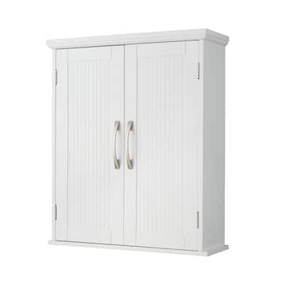 Teamson Home Newport Removable Two-Door Wall Cabinet - 20.0" L x 7.01" W x 24.02" H