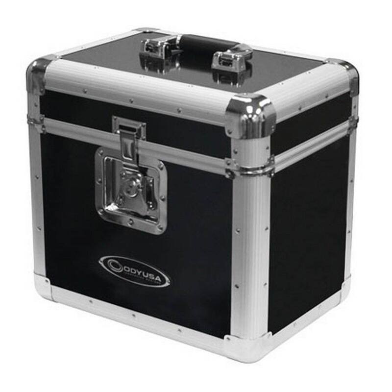 Odyssey KROM Series Record Utility Case for 70 12" Vinyl Records & LPs, Silver - 7