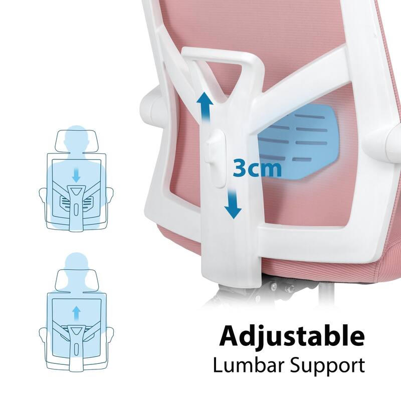 Ergonomic Mesh Office Chair with Adjustable Lumbar Support & Footrest