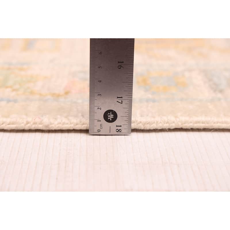 ECARPETGALLERY Hand-knotted Modern Oushak Beige Wool Rug - 10'2 x 14'0