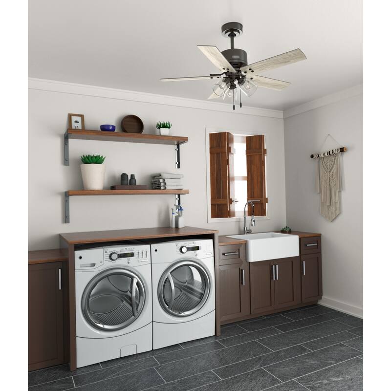 Hunter 44" Sencillo Ceiling Fan with LED Light Kit and Pull Chain