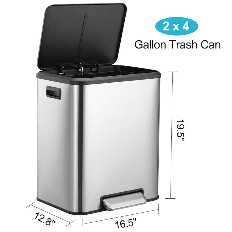 8 Gallon Kitchen Trash Can