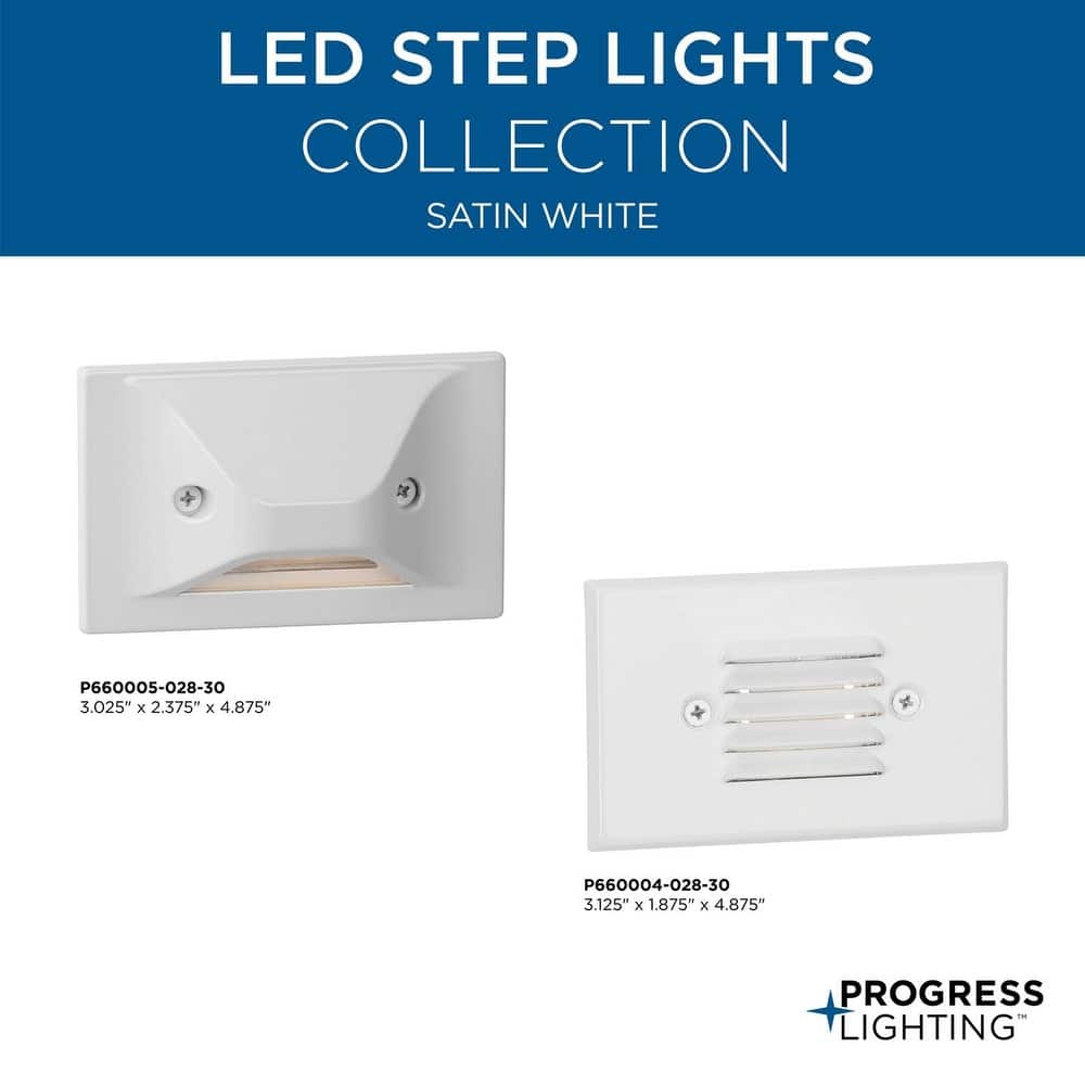 4.5-Watt 3000K Satin White Integrated LED Wall or Step Light - Small