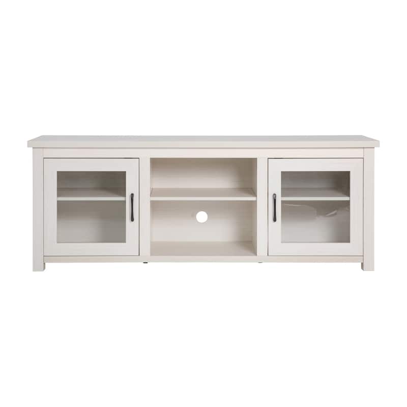 Classic TV Stand for up to 80" TVs-Glass Fronted Doors-Modern Finish - 65"W x 16"D x 23.625"H