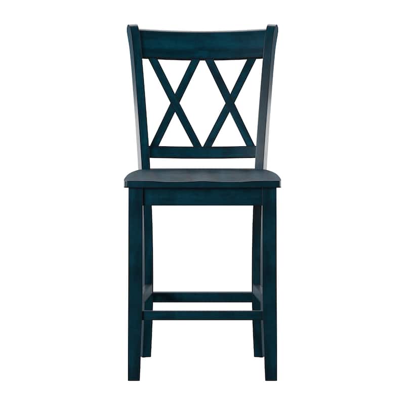 Eleanor X-Back Wood Counter Chairs (Set of 2) by iNSPIRE Q Classic