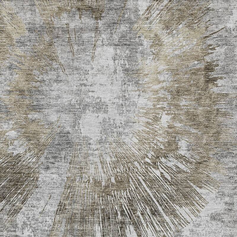HomeRoots Abstract Transitional Rectangle Outdoor Rug