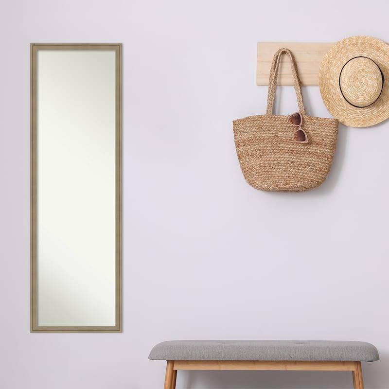 Florence Non-Beveled Framed Full-Length On the Door Mirror - Glass Size 14x48