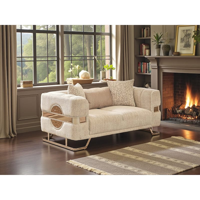 Evolaro 3 Pieces Living Room Sets 1 Sofa 1 Loveseat 1 Chair