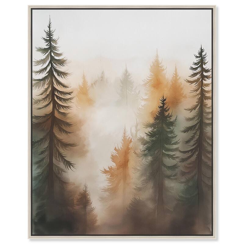 Misty Pines II Canvas by Art Remedy - 24" x 30" - Silver