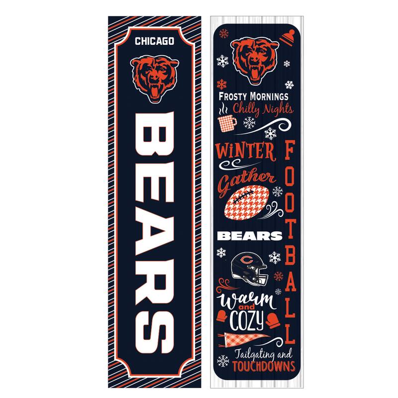 47" Double Sided Seasonal Porch Leaner, Chicago Bears - 47" x 11.25"