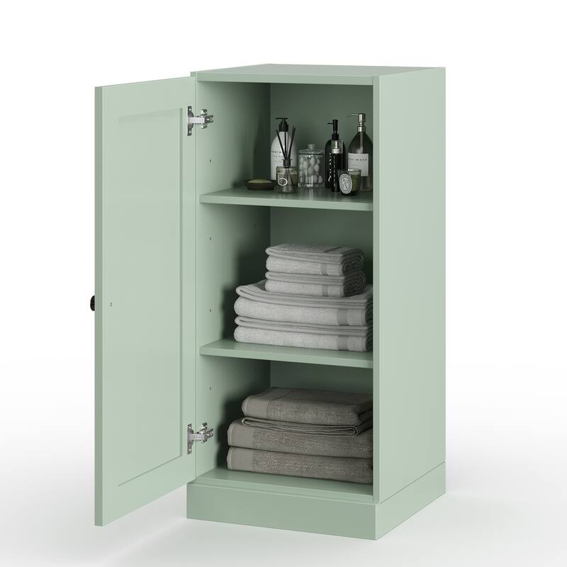 Palace Imports 100% Solid Wood 16.5" Bathroom Storage Cabinet with Shaker Door and Adjustable Shelves - Sage