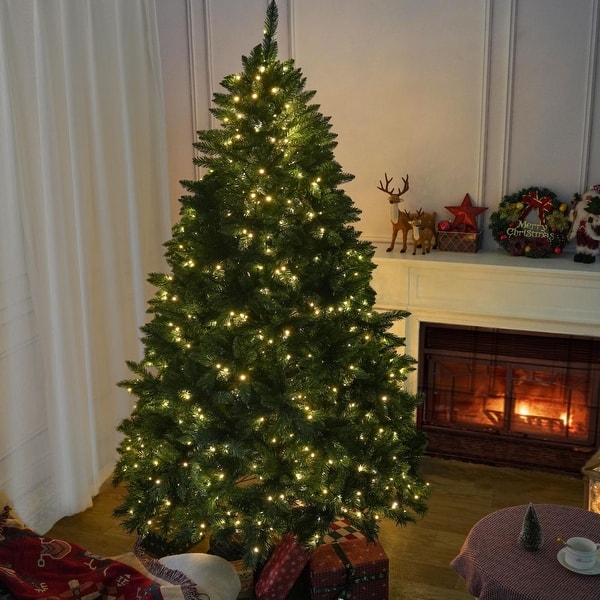 5/6/7-foot PVC Artificial Unlit Christmas Tree with Stand - 7 Foot