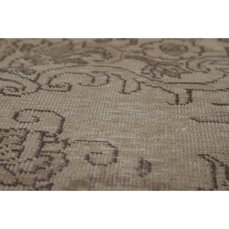 Tabriz Persian Vintage Rug Hand-Knotted Traditional Wool Carpet - 9'6" x 12'4"