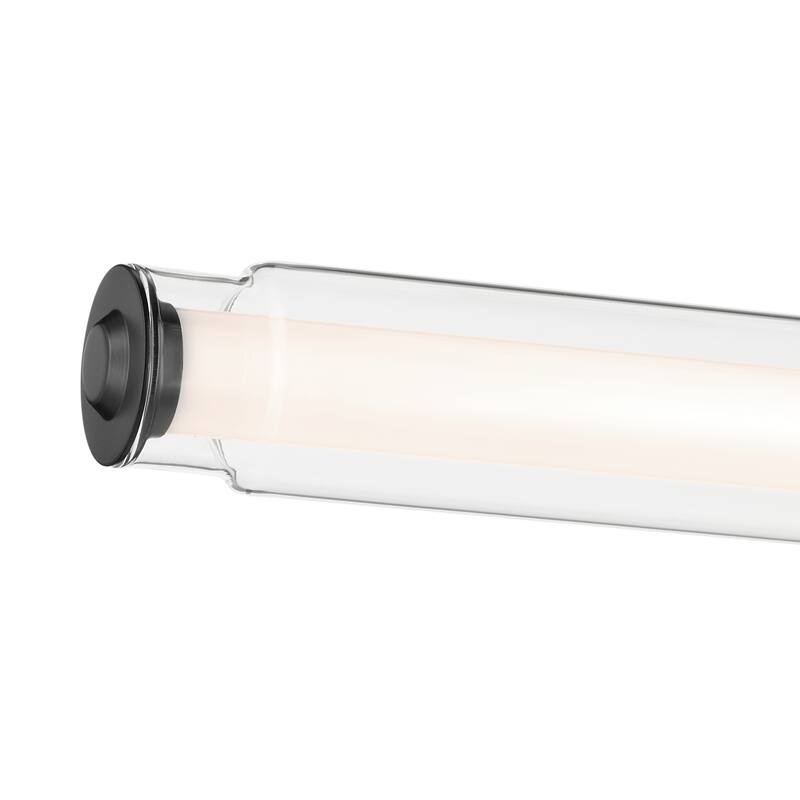 Kichler Lighting Laurene 26.5" Linear Bath Bar Medium LED with Clear Glass in Black
