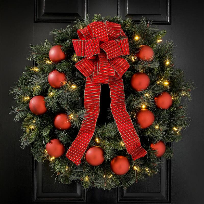 80mm Wired Shatterproof Plastic Matt Ball Ornament Set of 12
