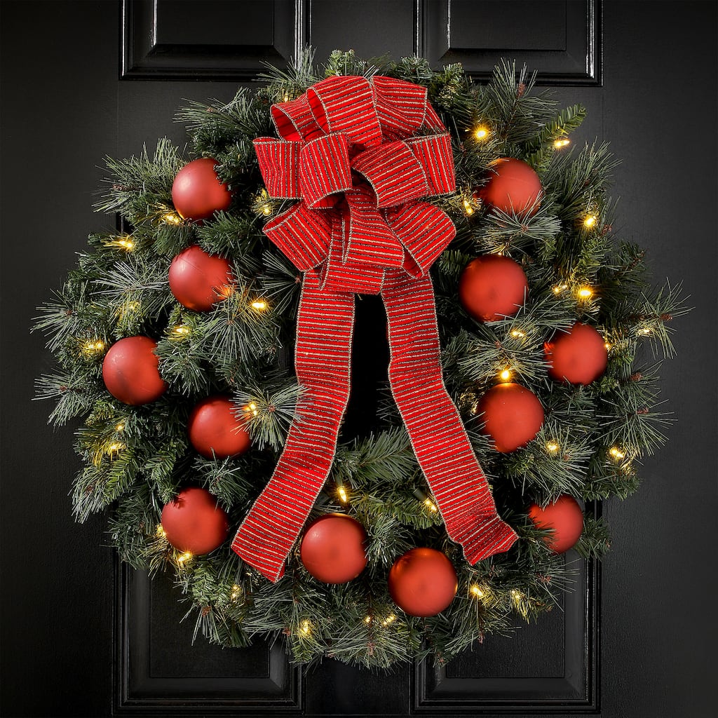 80mm Wired Shatterproof Plastic Matt Ball Ornament Set of 12