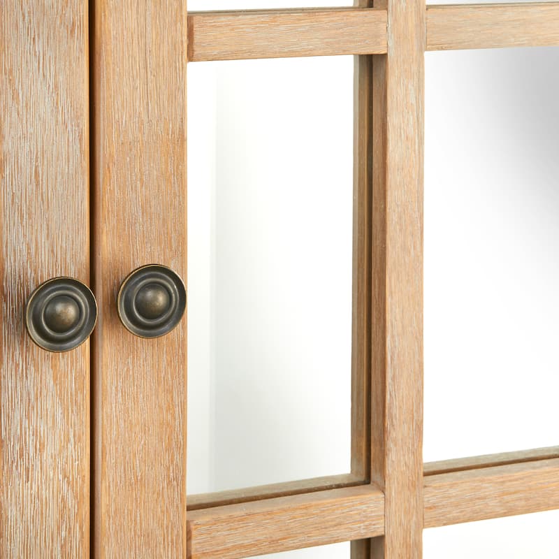 Lifestorey Matteo Double Door Mirrored Cabinet