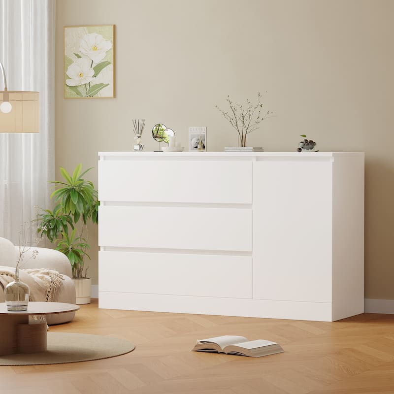 Modern Design Wooden Side Cabinet With Hidden Drawers