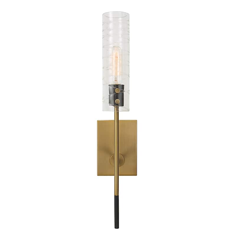 Uttermost Telesto 1 Light Brass Sconce - 22"H x 5"W x 7"D
