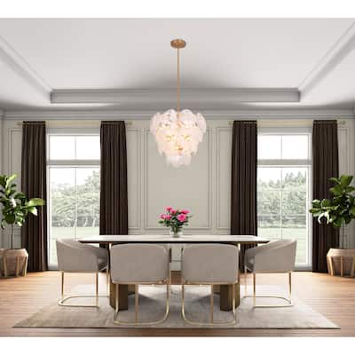Artcraft Lily 13-Light Chandelier - Brushed Brass Finish