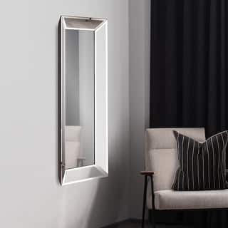 Allan Andrews Wood Framed Rectangular Pitched & Flared Dressing Mirror - Mirrored - 48"H x 20"W