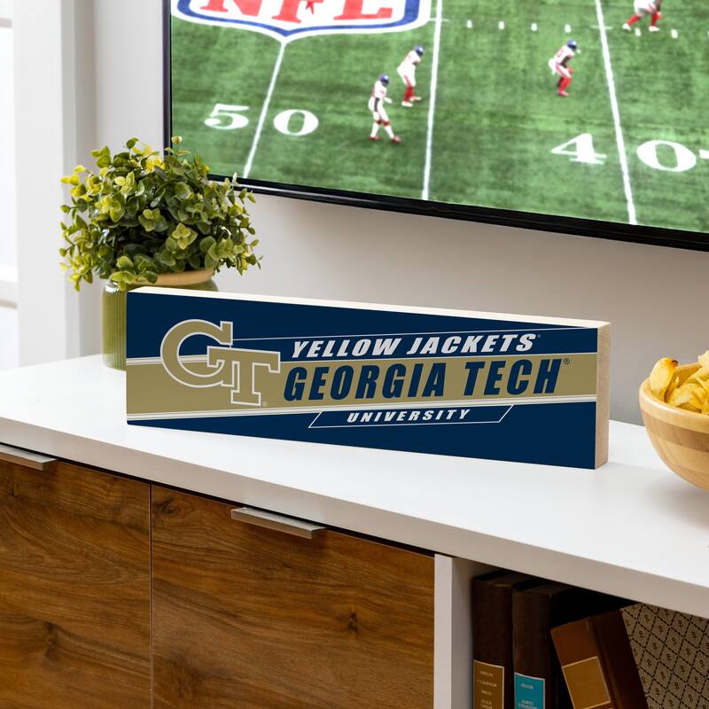 Georgia Tech Wooden Tabletop Mantel Shelf Sign - 5" x 18"
