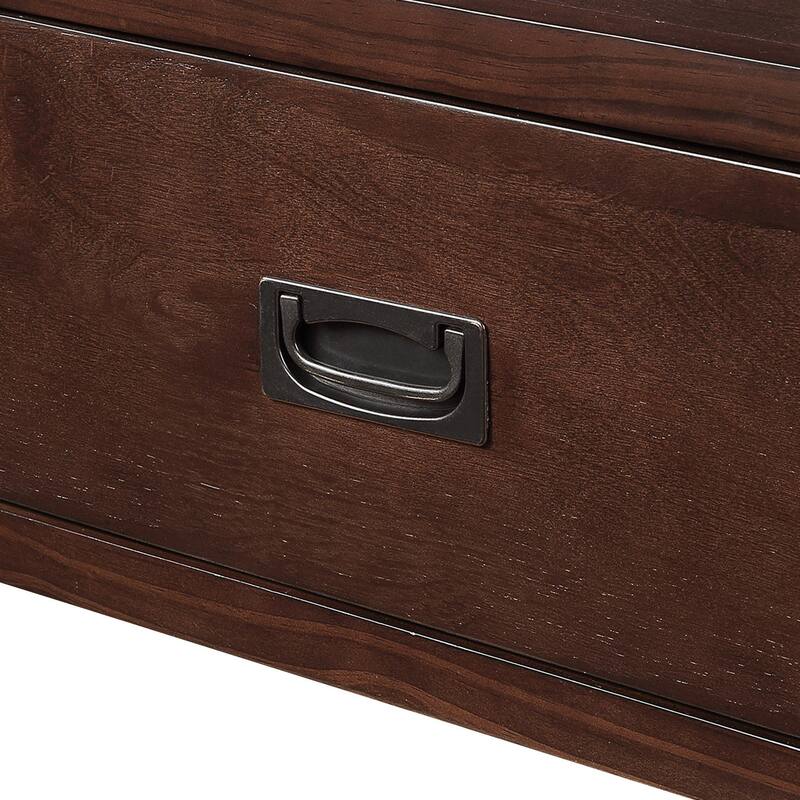 Wood Console Table Entry Sofa Table with 4 Drawers & 1 Storage Shelf for Entryway Living Room Bedroom