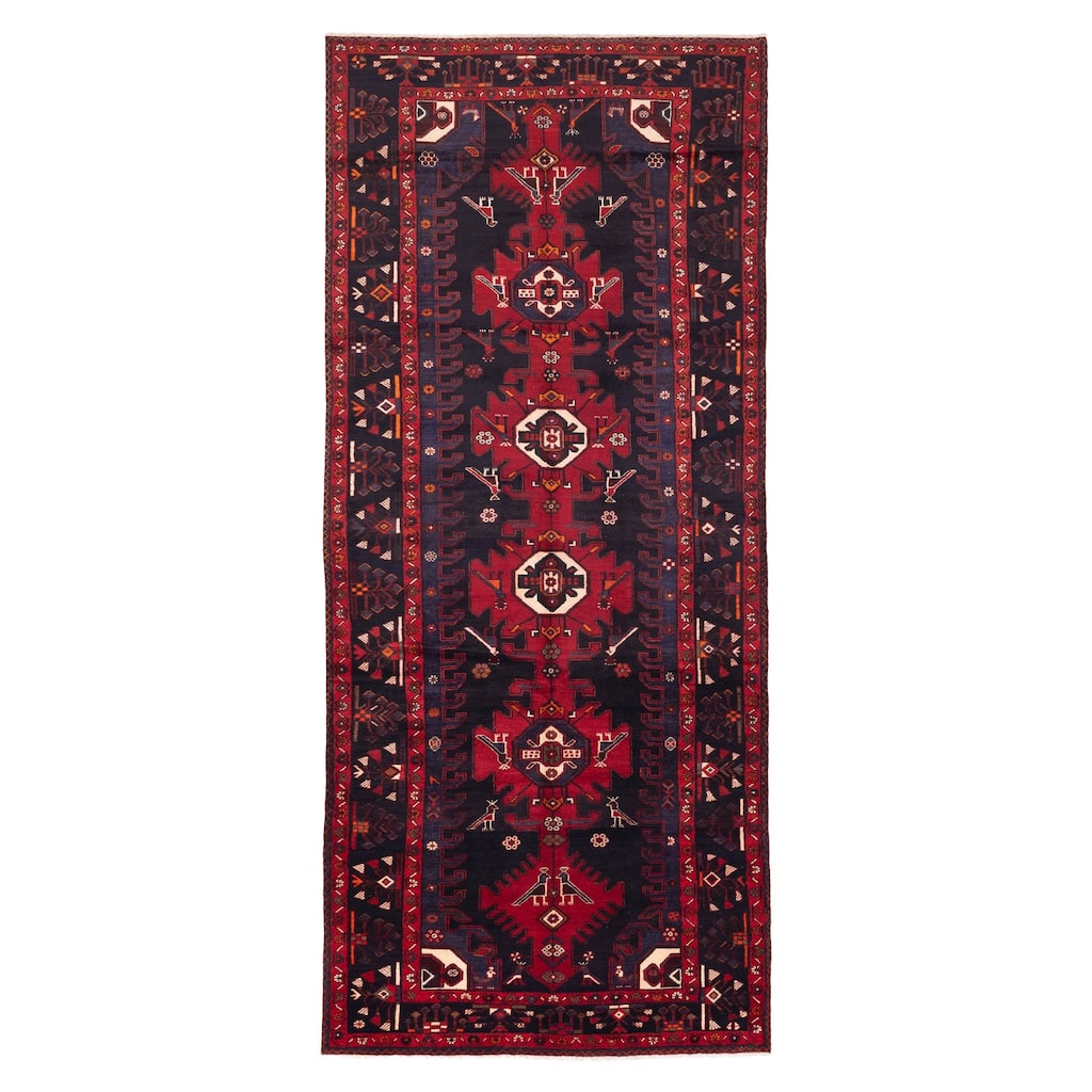 ECARPETGALLERY Hand-knotted Konya Anatolian Dark Navy Wool Rug - 5'4 x 12'6