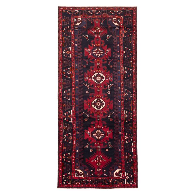 ECARPETGALLERY Hand-knotted Konya Anatolian Dark Navy Wool Rug - 5'4 x 12'6