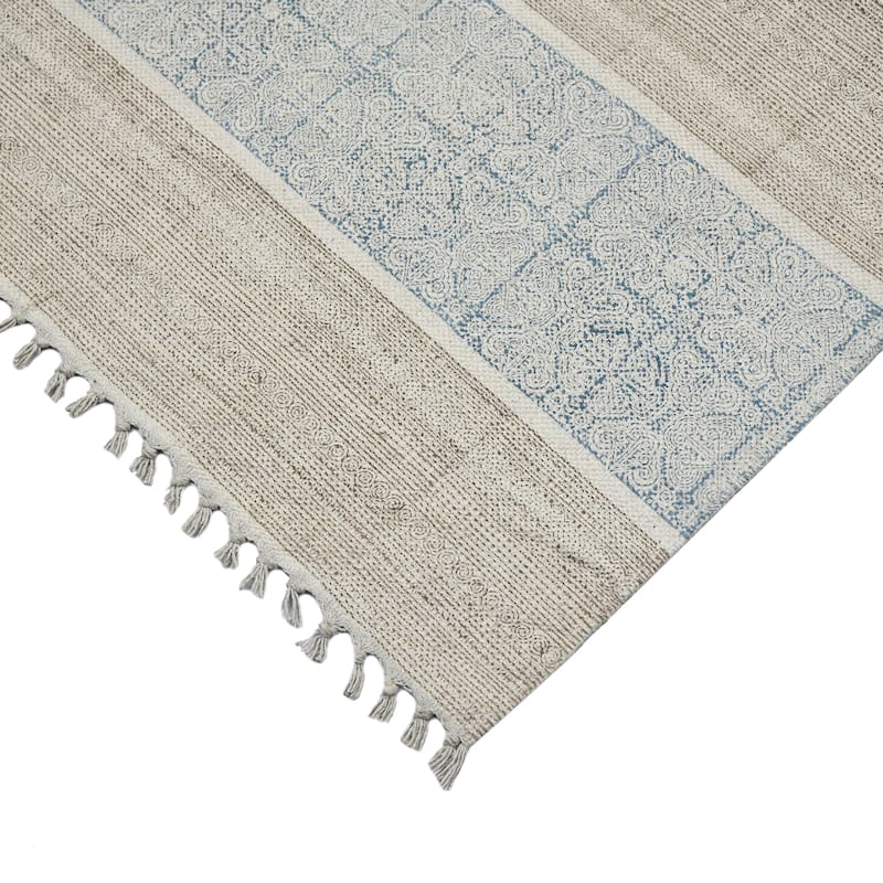 Handmade Transitional Oriental Flatweave Cotton Rug