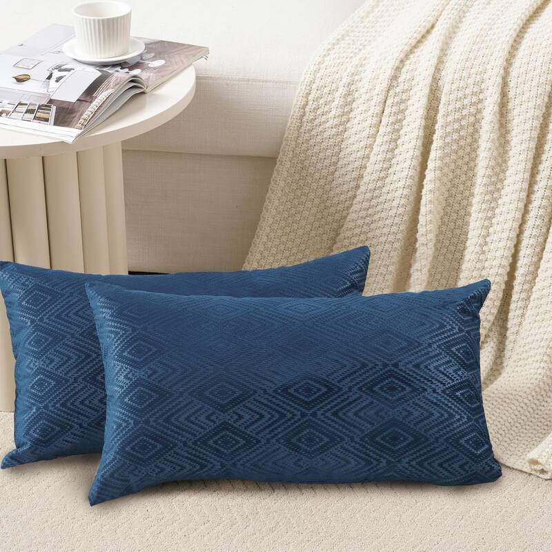 Tonopah Ikat Velvet Throw Pillow Cover Set, NO INSERT