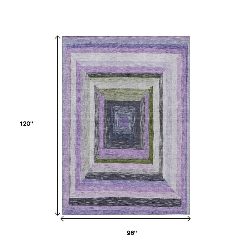 HomeRoots Geometric Transitional Rectangle Outdoor Rug