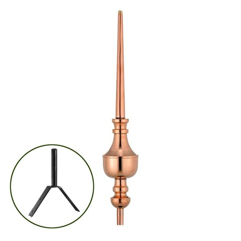 Victoria Polished Copper Roof Finial