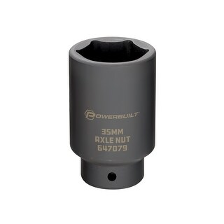 Powerbuilt 1/2 Inch Drive 35 MM Axle Nut Socket - 647079 - Bed Bath ...