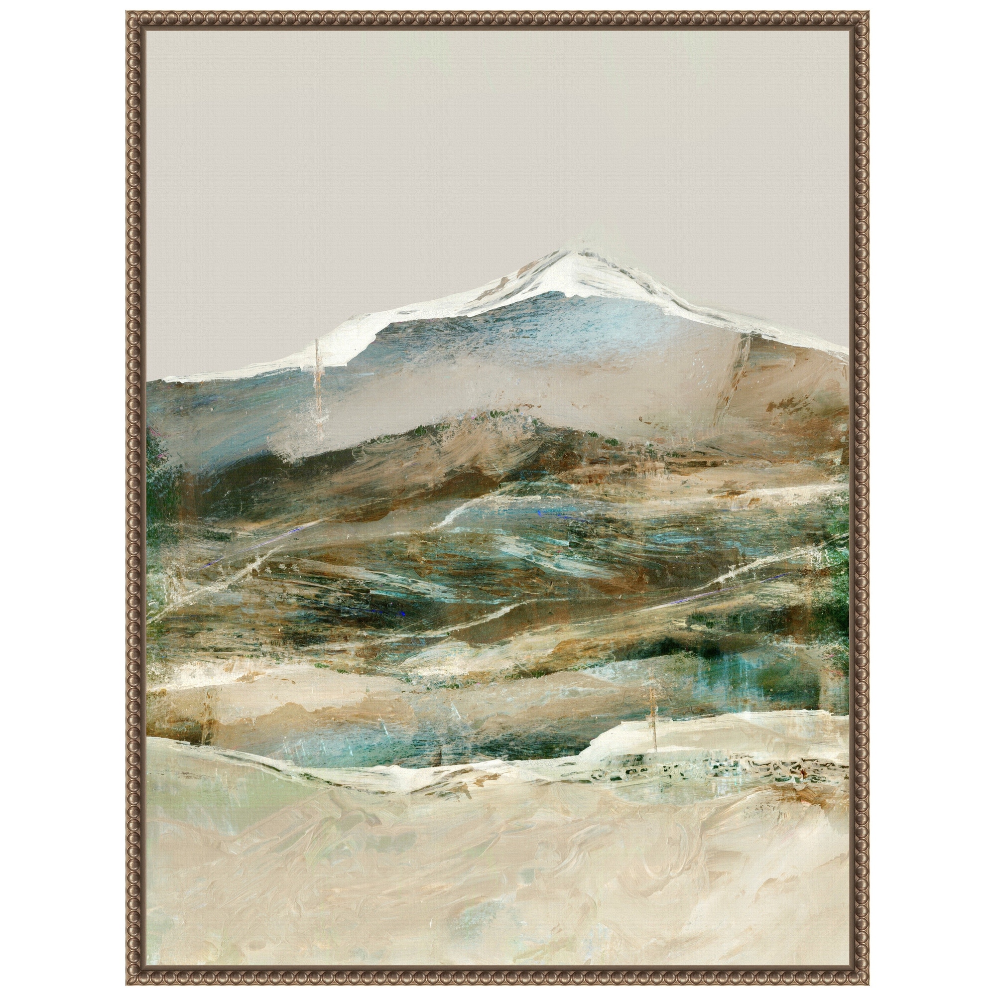 Cordillera by Dan Hobday Framed Canvas Wall Art - Sylvie Beaded Bronze