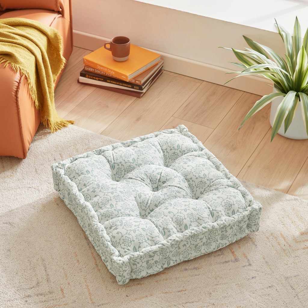 Peri Home Vine Floral Floor Cushion Pillow