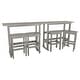 preview thumbnail 36 of 53, Lehigh 6-Piece Outdoor Balcony Set - Bar-height Harbor Gray