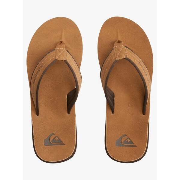 Quiksilver Carver Nubuck Flip Flop Sandals Tan Size 11